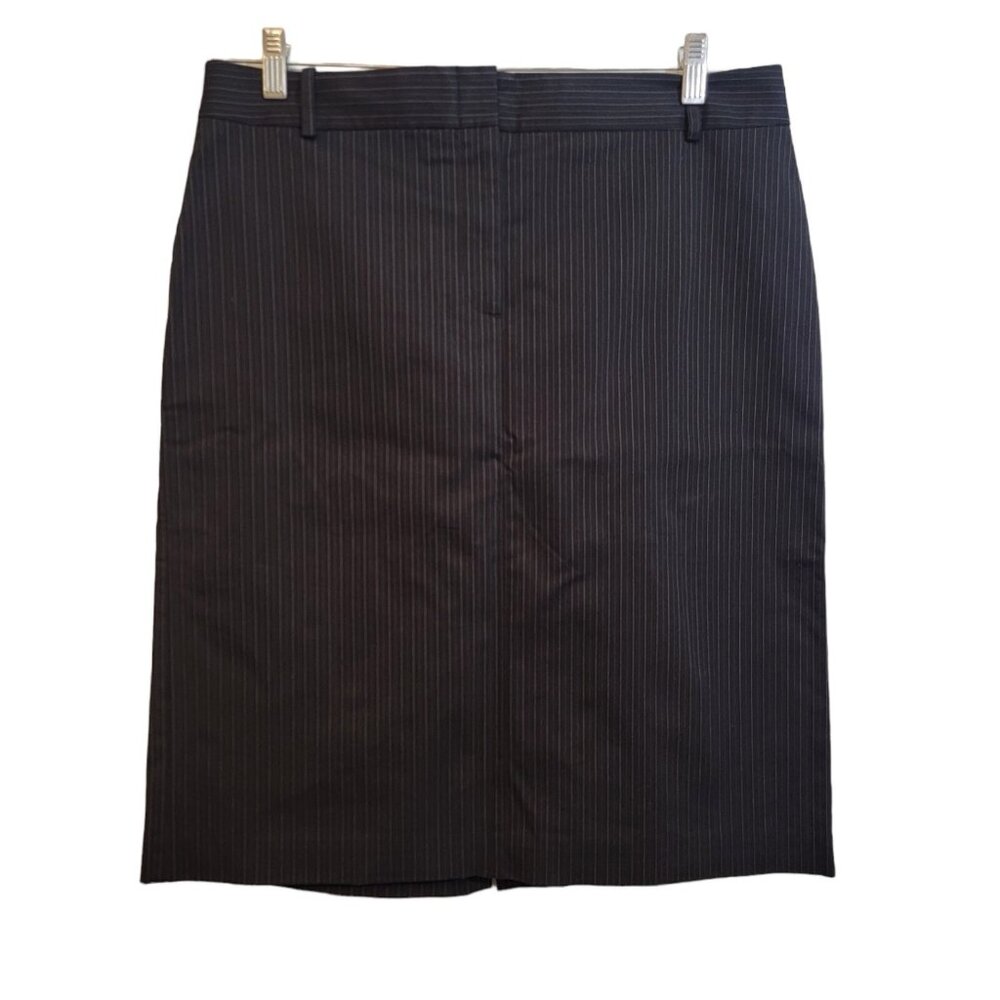 BCBG Maxazaria Skirt Black‎ Pin Stripe  Career Skirt Womens Size 12 NEW NWOT